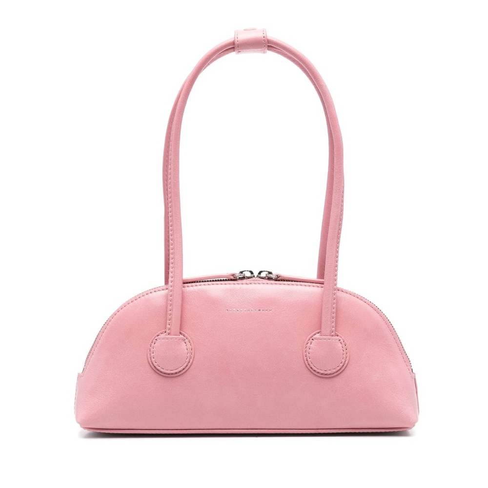 NWT MARGESHERWOOD Women Bessette Shoulder Bag Crinkle Calf Leather Pink or Blue